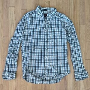 J crew Men's Blue Plaid Shirt
